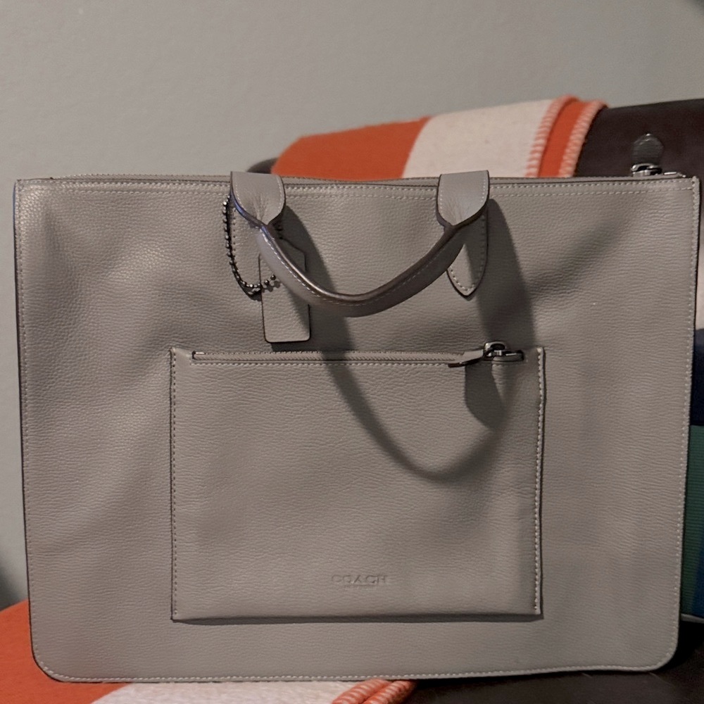 Coach Taupe Leather Men's Briefcase